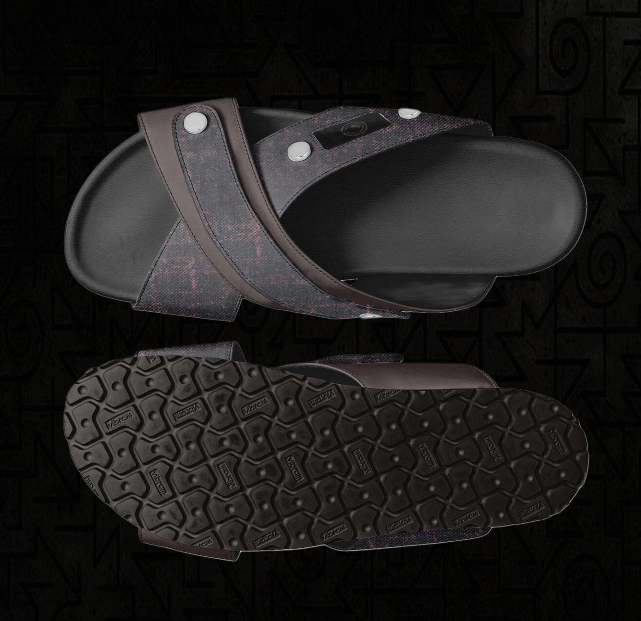 SHIBUI MON CROSS STRIPES SANDAL