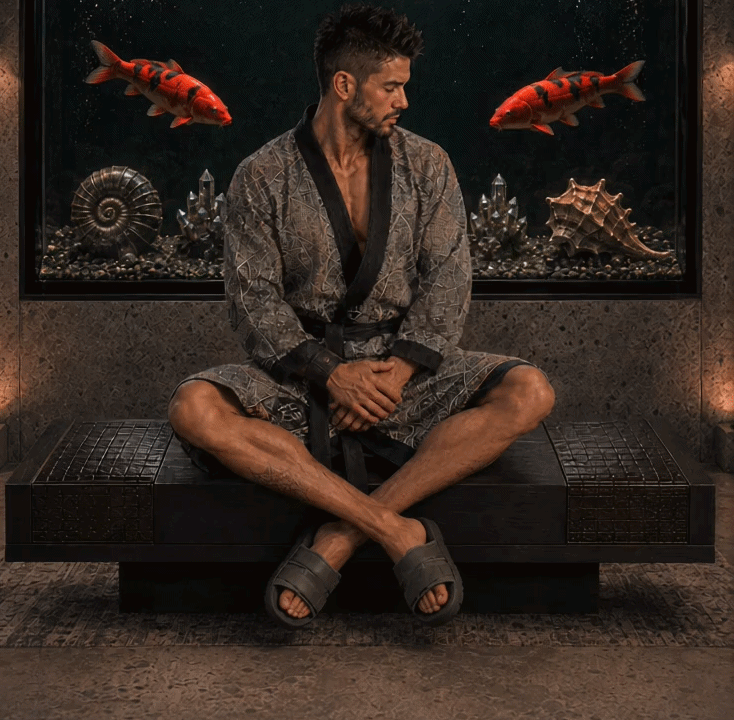 Unisex Dressing Gown – Silk Reverie